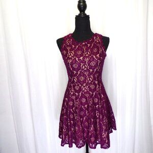 City Triangles Skater Dress Fit and Flare Summer Lace Sleeveless Juniors sz 3